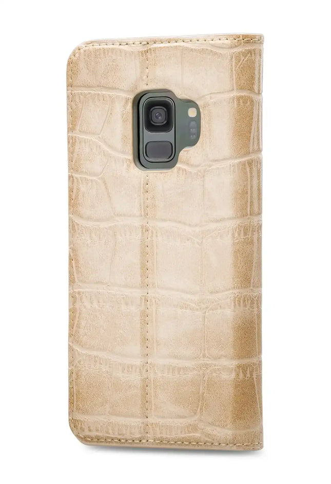 Mobilize Premium Gelly Book Case Samsung Galaxy S9 Alligator Peanut Brown Mobilize