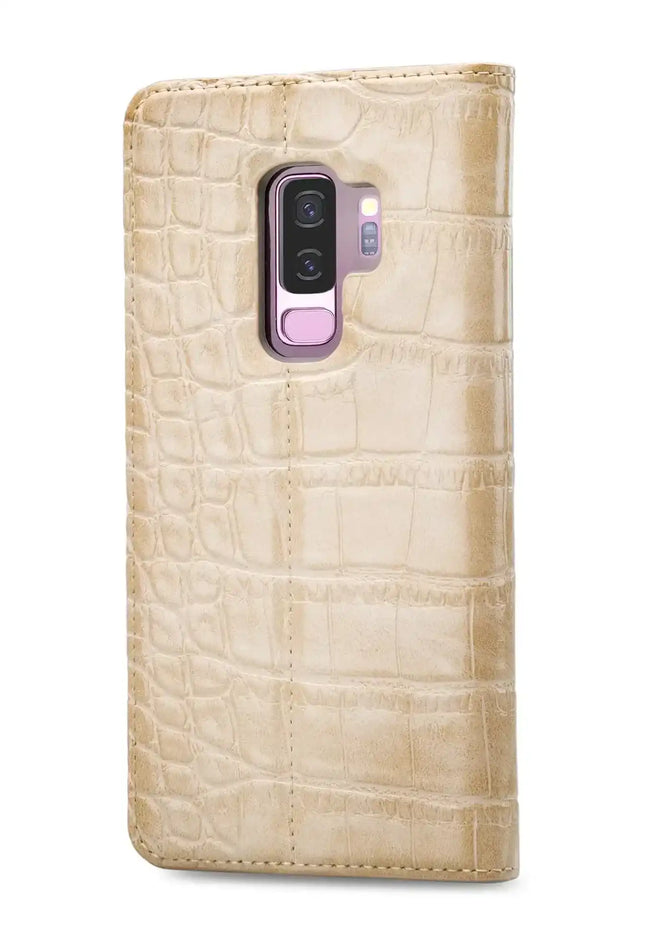 Mobilize Premium Gelly Book Case Samsung Galaxy S9+ Alligator Peanut Brown Mobilize