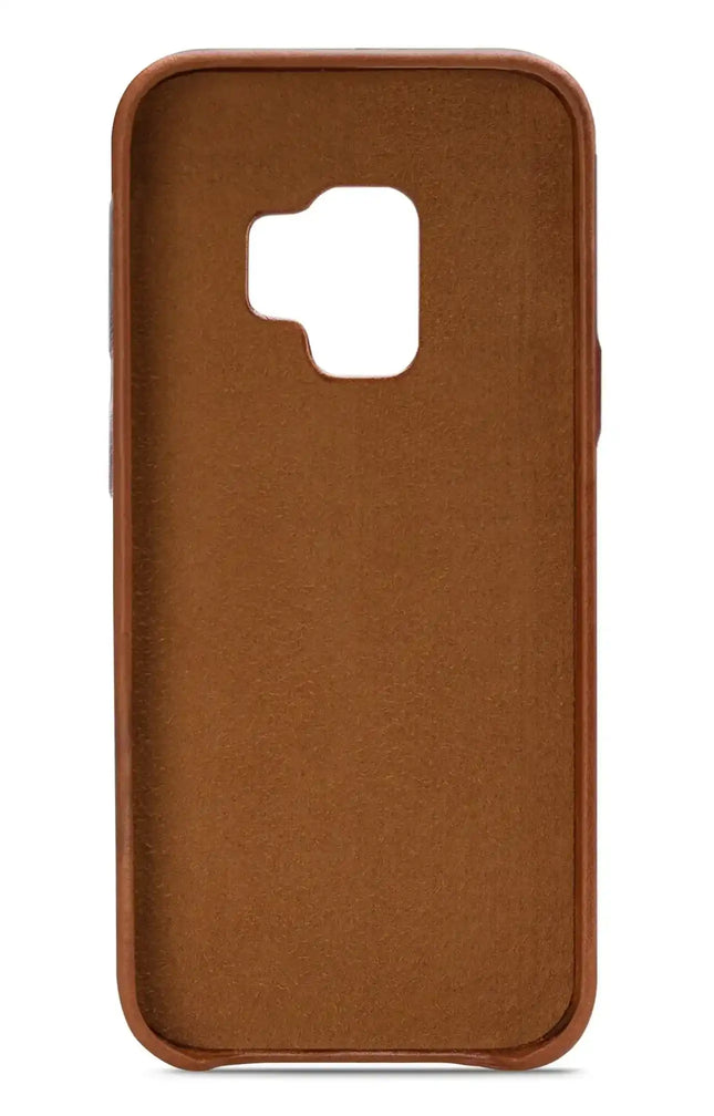 Senza Desire Leather Cover With Card Slot Samsung Galaxy S9 Burned Cognac Senza
