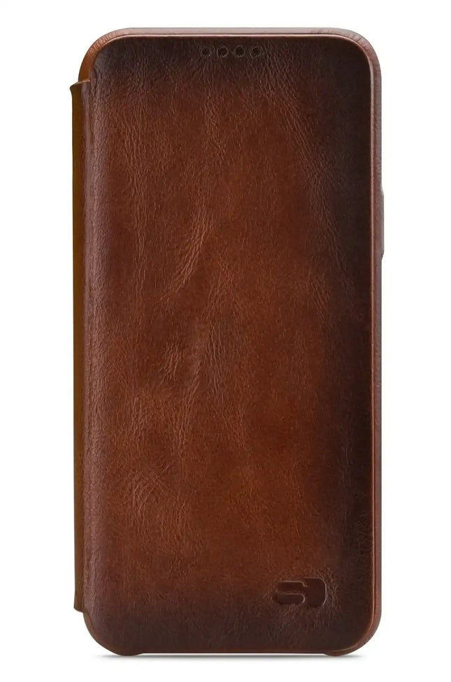 Senza Desire Skinny Leather Wallet Samsung Galaxy S9 Burned Cognac Senza