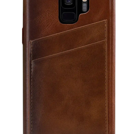 Senza Desire Skinny Leather Wallet Samsung Galaxy S9 Burned Cognac Senza