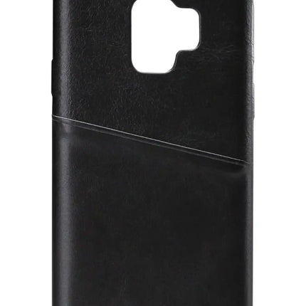 Senza Pure Leather Cover With Card Slot Samsung Galaxy S9 Deep Black Senza