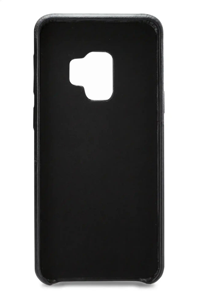 Senza Pure Leather Cover With Card Slot Samsung Galaxy S9 Deep Black Senza