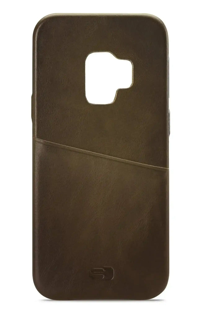 Senza Desire Leather Cover With Card Slot Samsung Galaxy S9 Burned Olive Senza