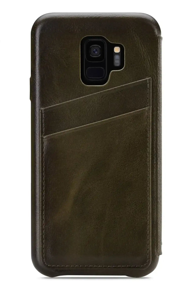 Senza Desire Skinny Leather Wallet Samsung Galaxy S9 Burned Olive Senza