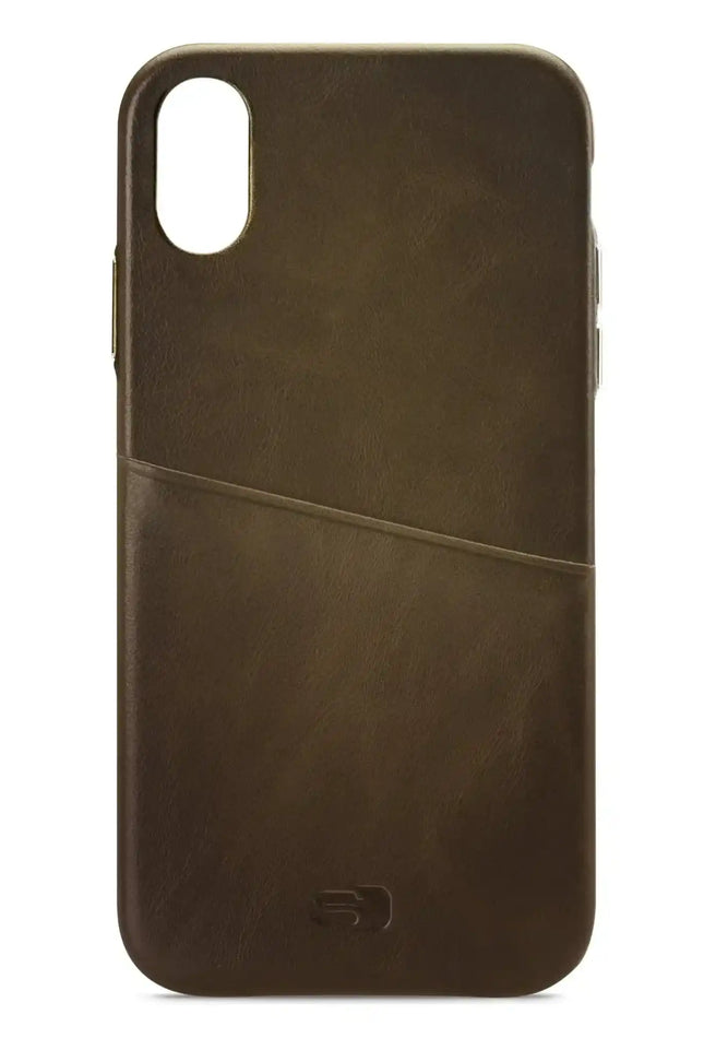 Senza Desire Leather Cover With Card Slot Apple Iphone Xr Burned Olive Senza