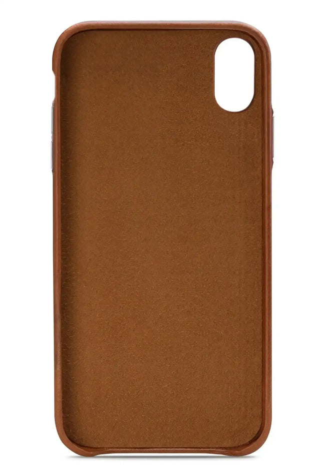 Senza Desire Leather Cover With Card Slot Apple Iphone Xs Max Burned Cognac Senza