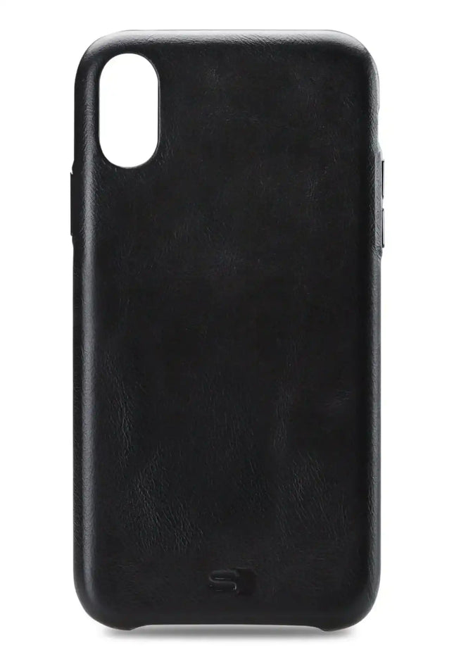 Senza Pure Leather Cover Apple Iphone Xs Max Deep Black Senza