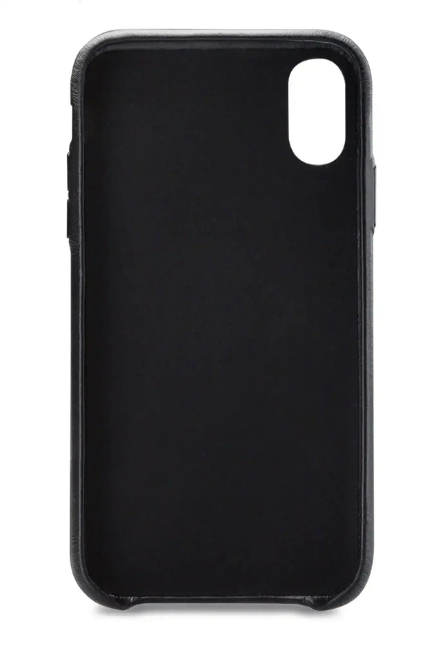 Senza Pure Leather Cover With Card Slot Apple Iphone Xs Max Deep Black Senza