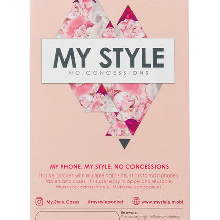 My Style Universal Sticky Card Pocket Silver Glam
