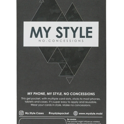 My Style Universal Sticky Card Pocket Red Panter
