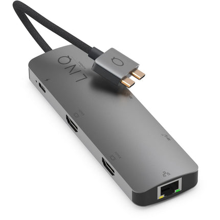 LINQ Connects 7in2 Pro USB-C 10Gbps Multiport Hub with Dual 4K HDMI and Ethernet for MacBook M1/M2