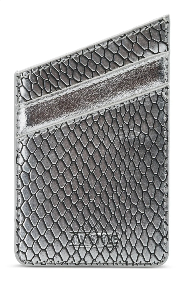 My Style Universal Sticky Card Pocket Silver Snake