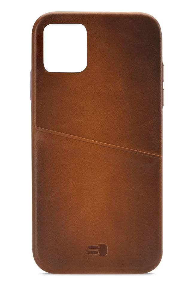 Senza Desire Leather Cover With Card Slot Apple Iphone 11 Burned Cognac Senza