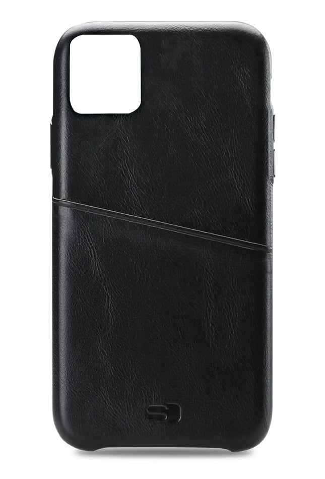 Senza Pure Leather Cover With Card Slot Apple Iphone 11 Deep Black Senza