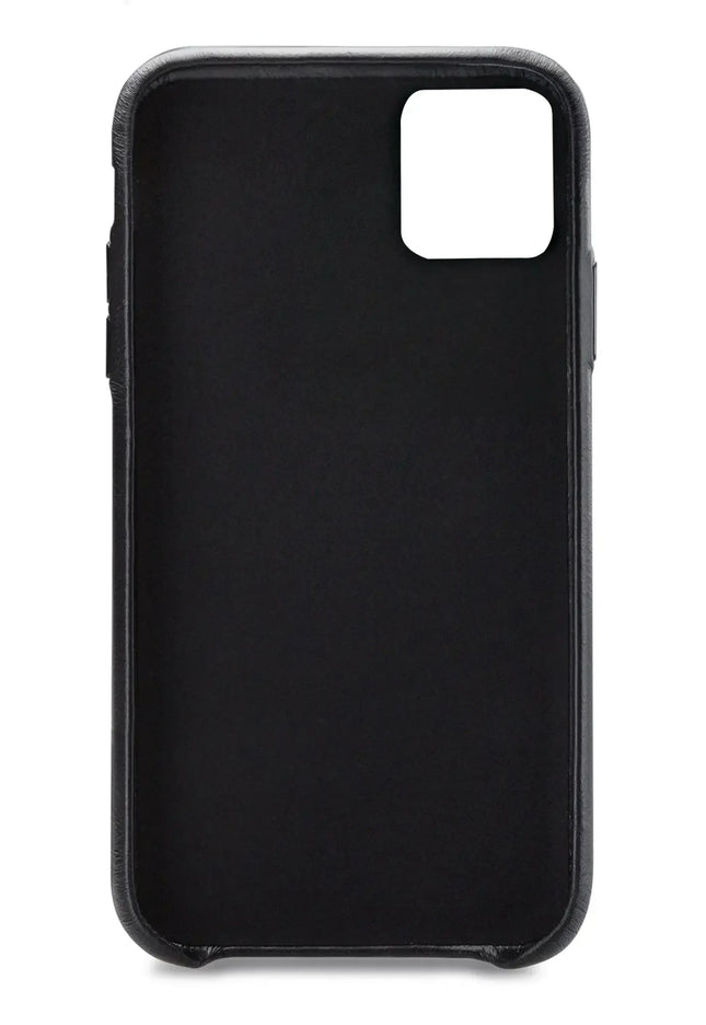 Senza Pure Leather Cover With Card Slot Apple Iphone 11 Deep Black Senza