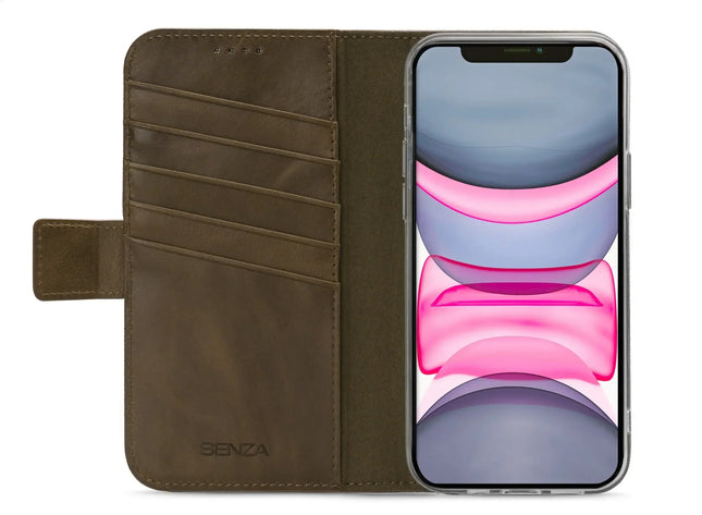 Senza Desire Leather Wallet Apple Iphone 11 Pro Burned Olive Senza