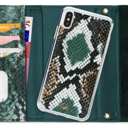 Mobilize 2In1 Gelly Velvet Clutch For Apple Iphone X/Xs Green Snake Mobilize