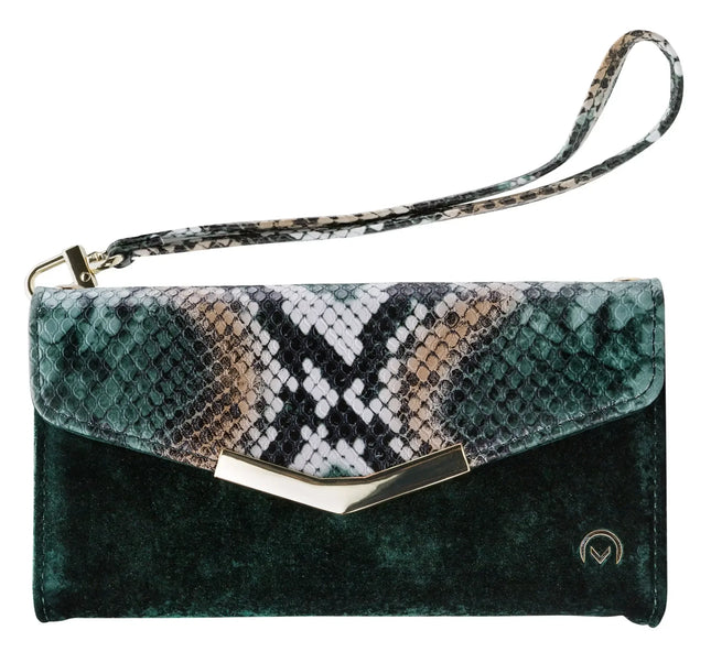 Mobilize 2In1 Gelly Velvet Clutch For Samsung Galaxy A40 Green Snake Mobilize