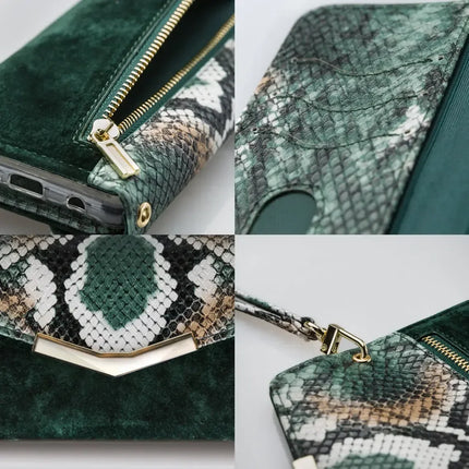 Mobilize 2In1 Gelly Velvet Clutch For Samsung Galaxy S9 Green Snake Mobilize