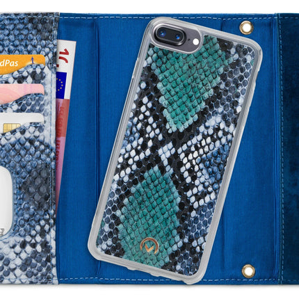 Mobilize 2In1 Gelly Velvet Clutch For Apple Iphone 6 Plus/6S Plus/7 Plus/8 Plus Royal Blue Snake Mobilize