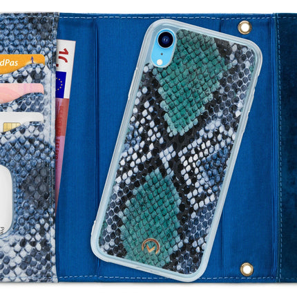 Mobilize 2In1 Gelly Velvet Clutch For Apple Iphone Xr Royal Blue Snake Mobilize
