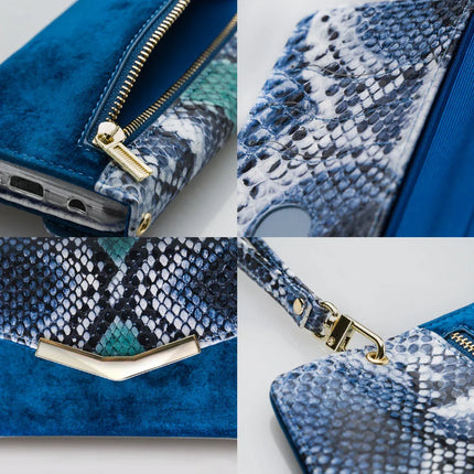 Mobilize 2In1 Gelly Velvet Clutch For Apple Iphone Xr Royal Blue Snake Mobilize