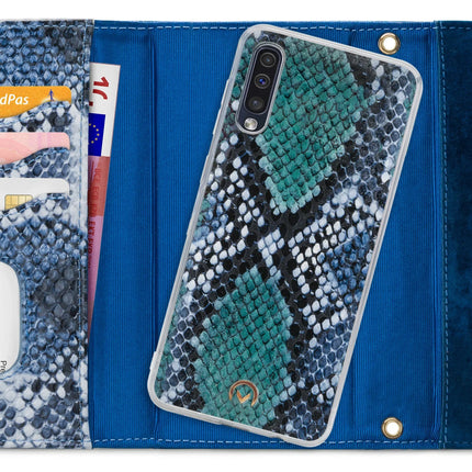 Mobilize 2In1 Gelly Velvet Clutch For Samsung Galaxy A30S/A50 Royal Blue Snake Mobilize