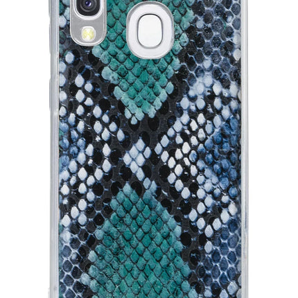 Mobilize 2In1 Gelly Velvet Clutch For Samsung Galaxy A40 Royal Blue Snake Mobilize