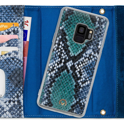 Mobilize 2In1 Gelly Velvet Clutch For Samsung Galaxy S9 Royal Blue Snake Mobilize