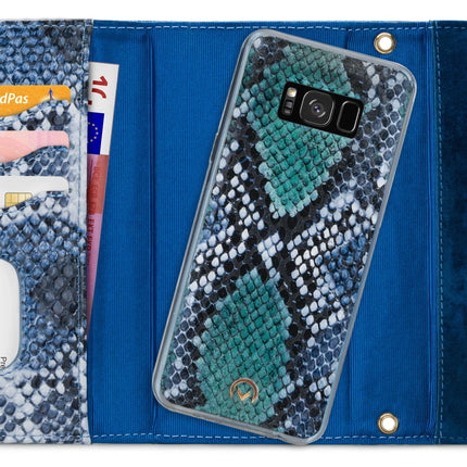 Mobilize 2In1 Gelly Velvet Clutch For Samsung Galaxy S8 Royal Blue Snake Mobilize