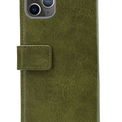 Elite Wallet groen iPhone 11 Pro Max achterkant gestructureerd PU-leer