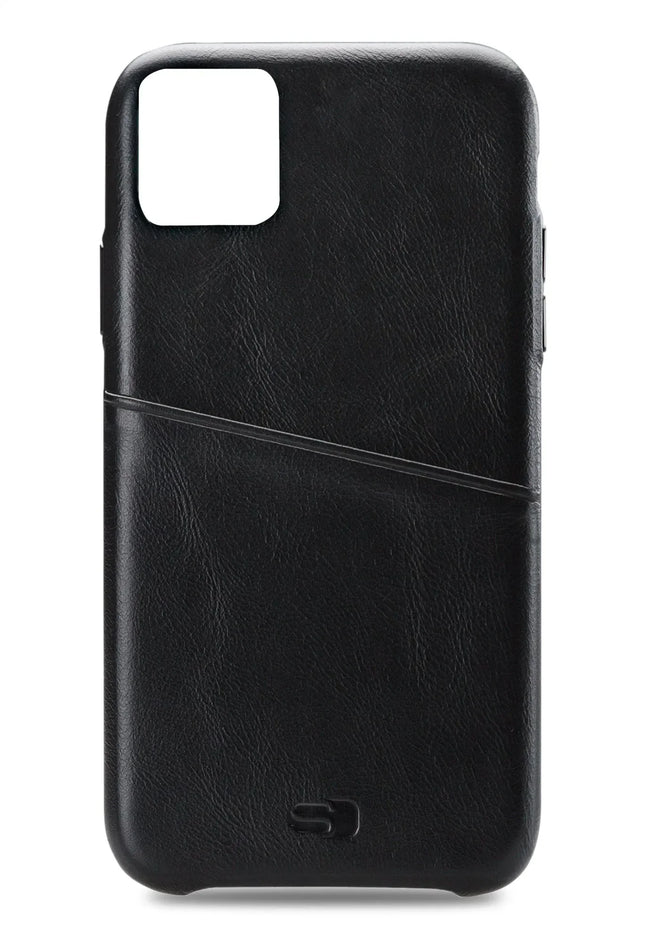 Senza Pure leren backcover iPhone 11 Pro Max Deep Black achterkant