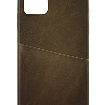 Senza Desire echt leren backcover iPhone 11 Pro Max Burned Olive achterkant