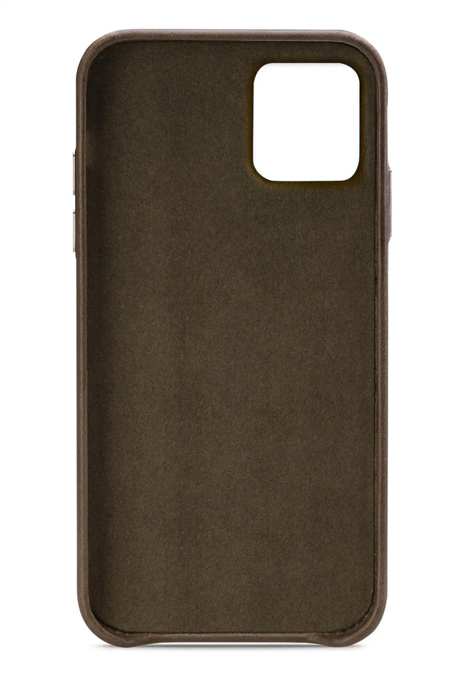 iPhone 11 Pro Max olijfgroen leren hoesje detail kaartvak