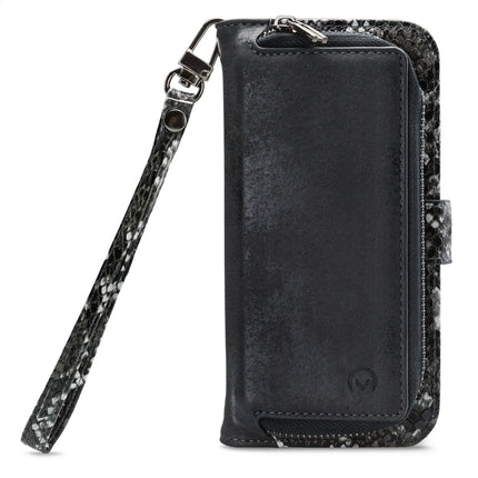 Mobilize 2in1 Zipper Clutch iPhone 11 Pro zwart slangenprint vooraanzicht