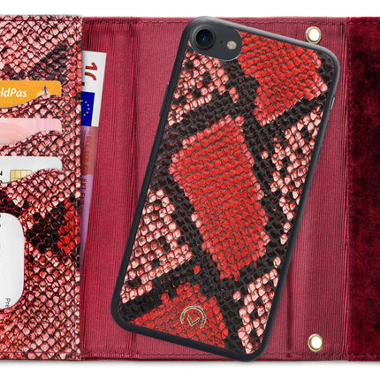 Mobilize 2In1 Gelly Velvet Clutch For Apple Iphone 6/6S/7/8/Se (2020/2022) Red Snake Mobilize