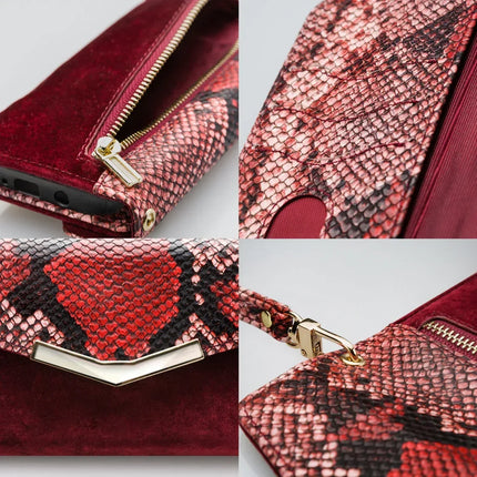 Mobilize 2In1 Gelly Velvet Clutch For Apple Iphone 6/6S/7/8/Se (2020/2022) Red Snake Mobilize