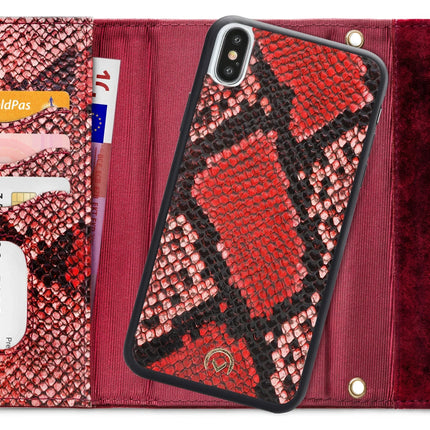 Mobilize 2In1 Gelly Velvet Clutch For Apple Iphone X/Xs Red Snake Mobilize