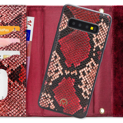 Mobilize 2In1 Gelly Velvet Clutch For Samsung Galaxy S10 Red Snake Mobilize