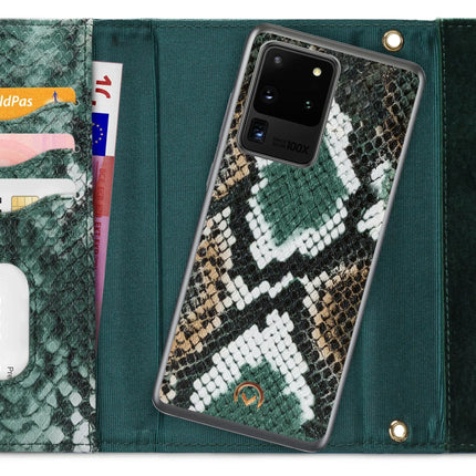 Mobilize 2In1 Gelly Velvet Clutch For Samsung Galaxy S20 Ultra/S20 Ultra 5G Green Snake Mobilize