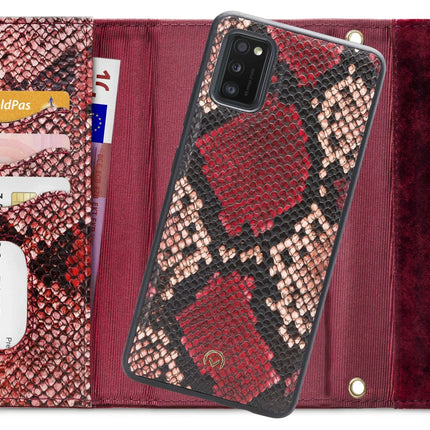 Mobilize 2In1 Gelly Velvet Clutch For Samsung Galaxy A41 Red Snake Mobilize