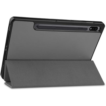 Samsung Galaxy Tab S7 - TriFold Smart Book Case Pen Slot - Grey