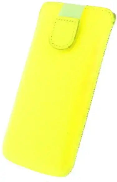 Senza Leather Slide Case Neon Yellow Size M-Large Senza