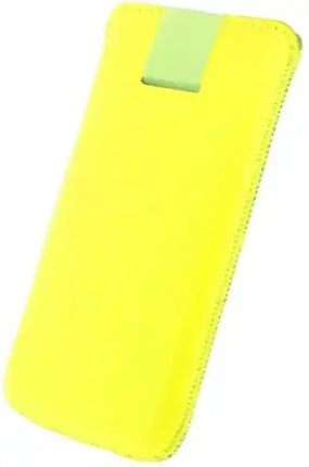 Senza Leather Slide Case Neon Yellow Size M-Large Senza