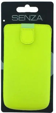 Senza Leather Slide Case Neon Yellow Size Xxl Senza