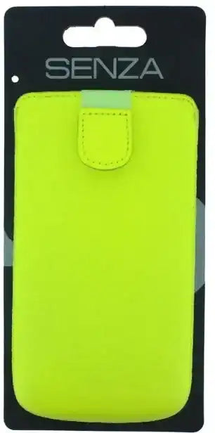 Senza Leather Slide Case Neon Yellow Size Xxl Senza
