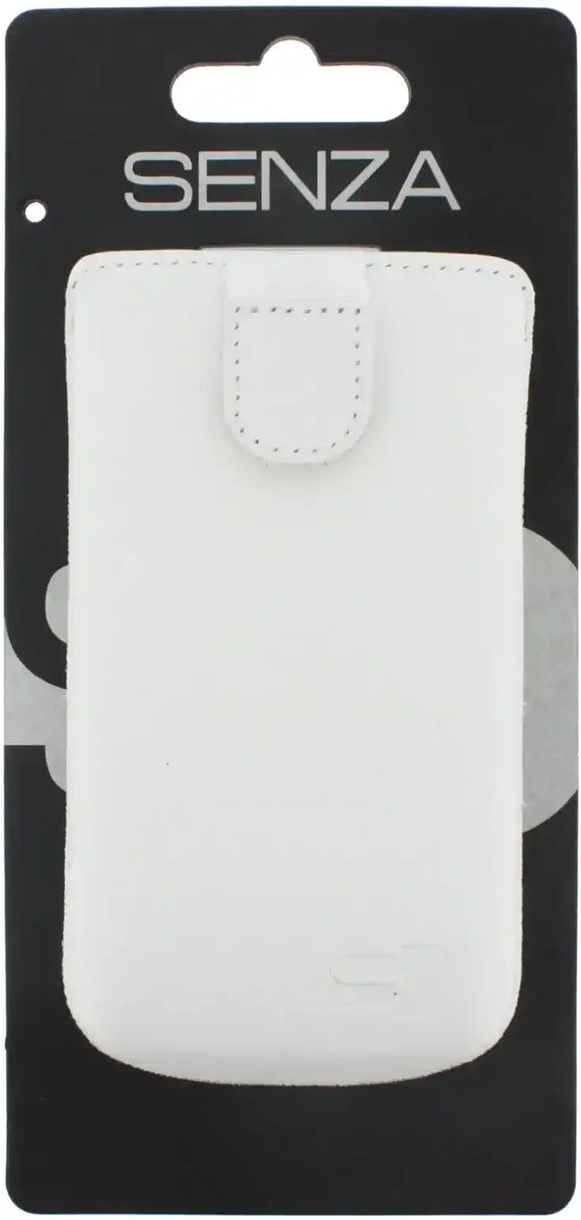 Senza Leather Slide Case White Size M Senza