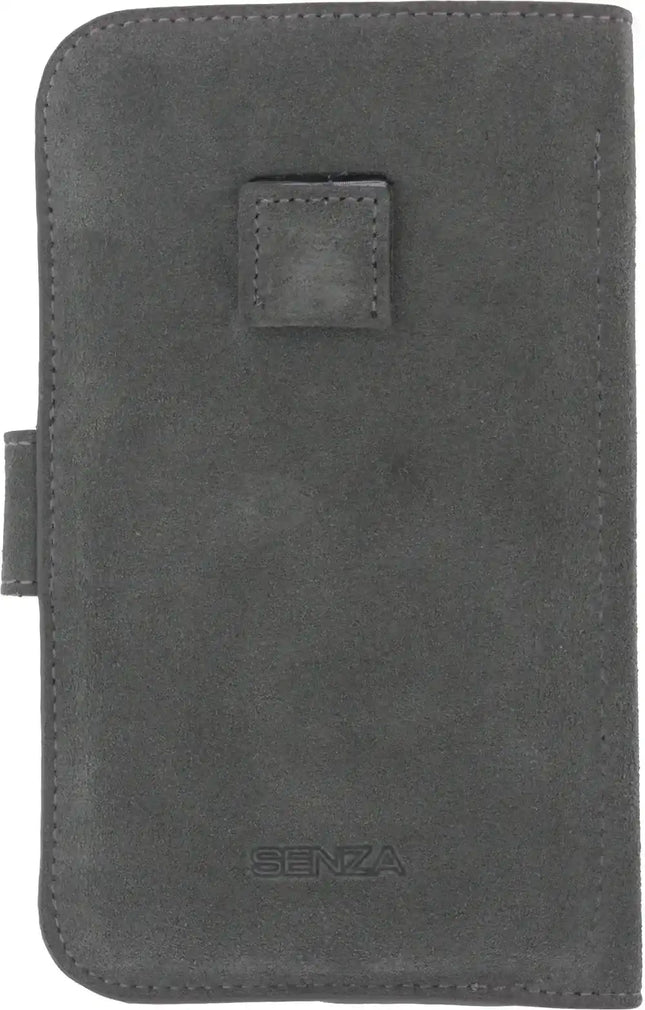 Senza Suede Wallet Slide Case Warm Grey Size Xxl Senza