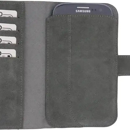 Senza Suede Wallet Slide Case Warm Grey Size Xxl Senza